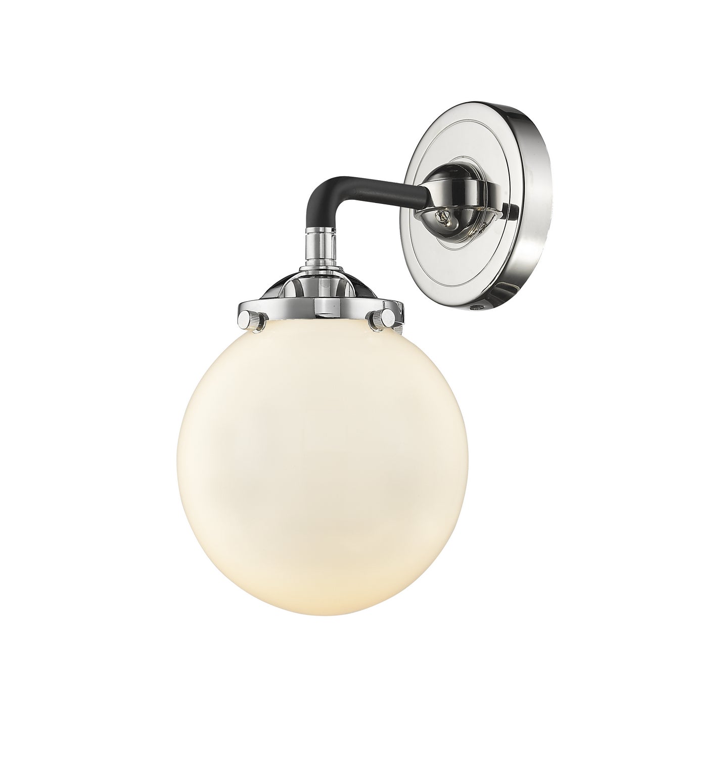 Innovations - 284-1W-BPN-G201-6 - One Light Wall Sconce - Nouveau - Black Polished Nickel