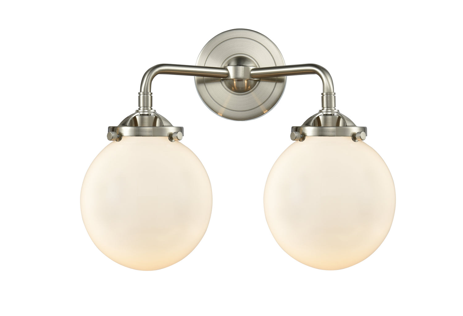 Innovations - 284-2W-SN-G201-6 - Two Light Bath Vanity - Nouveau - Brushed Satin Nickel