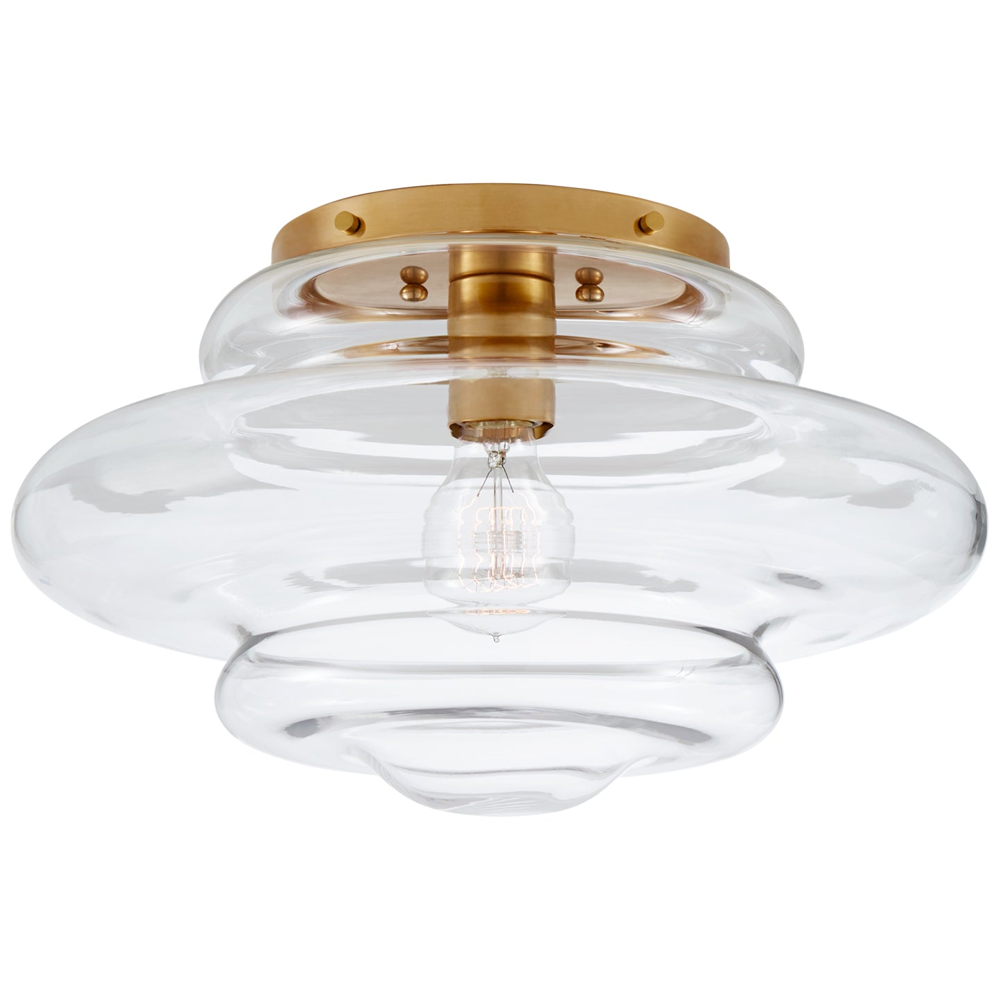 Visual Comfort Signature - KW 4271AB-CG - One Light Flush Mount - Tableau - Antique-Burnished Brass