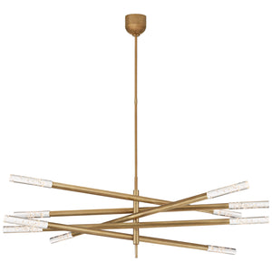Visual Comfort Signature - KW 5587AB-SG - LED Chandelier - Rousseau - Antique-Burnished Brass