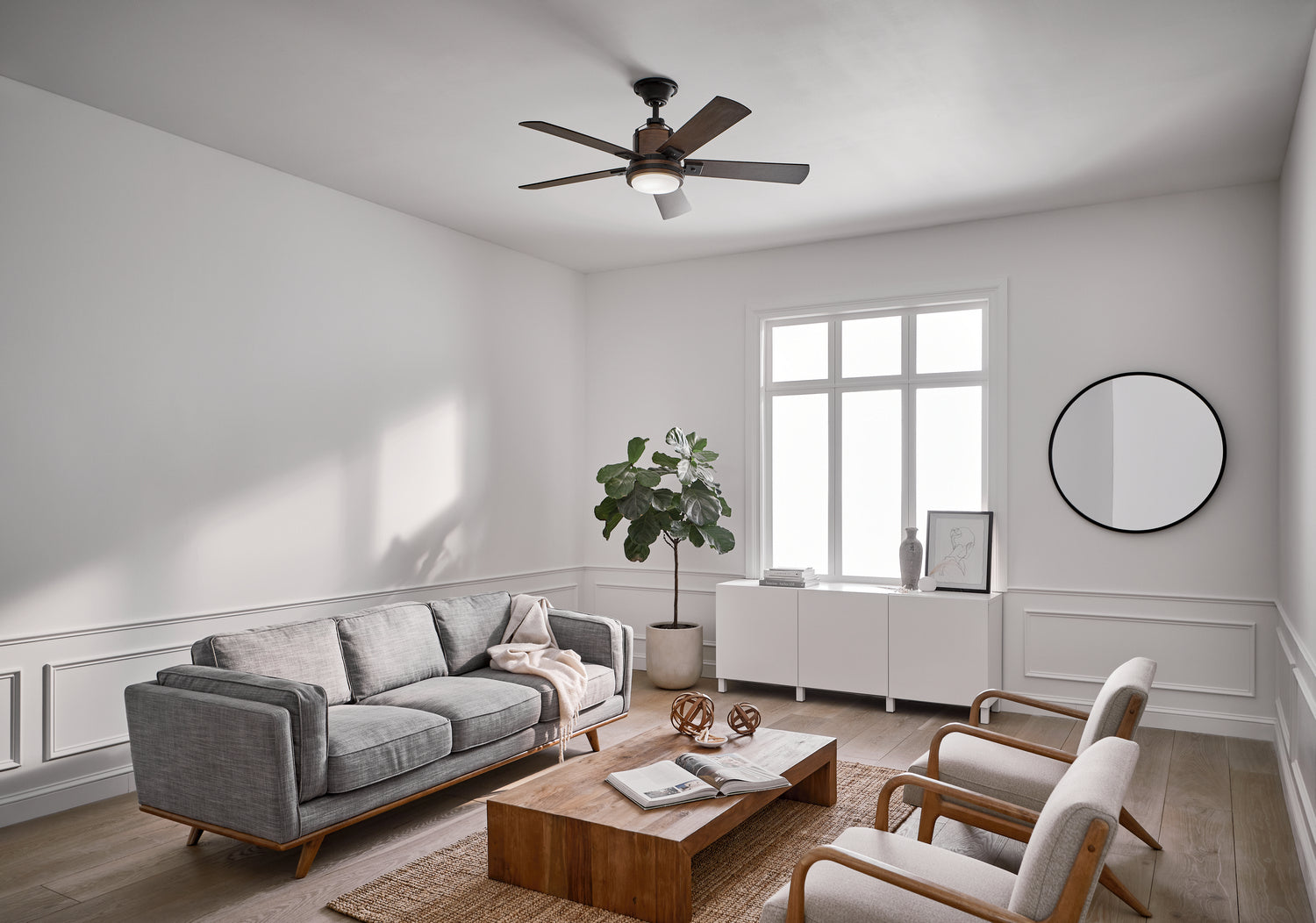 Kichler - 300052DBK - 52"Ceiling Fan - Colerne - Distressed Black