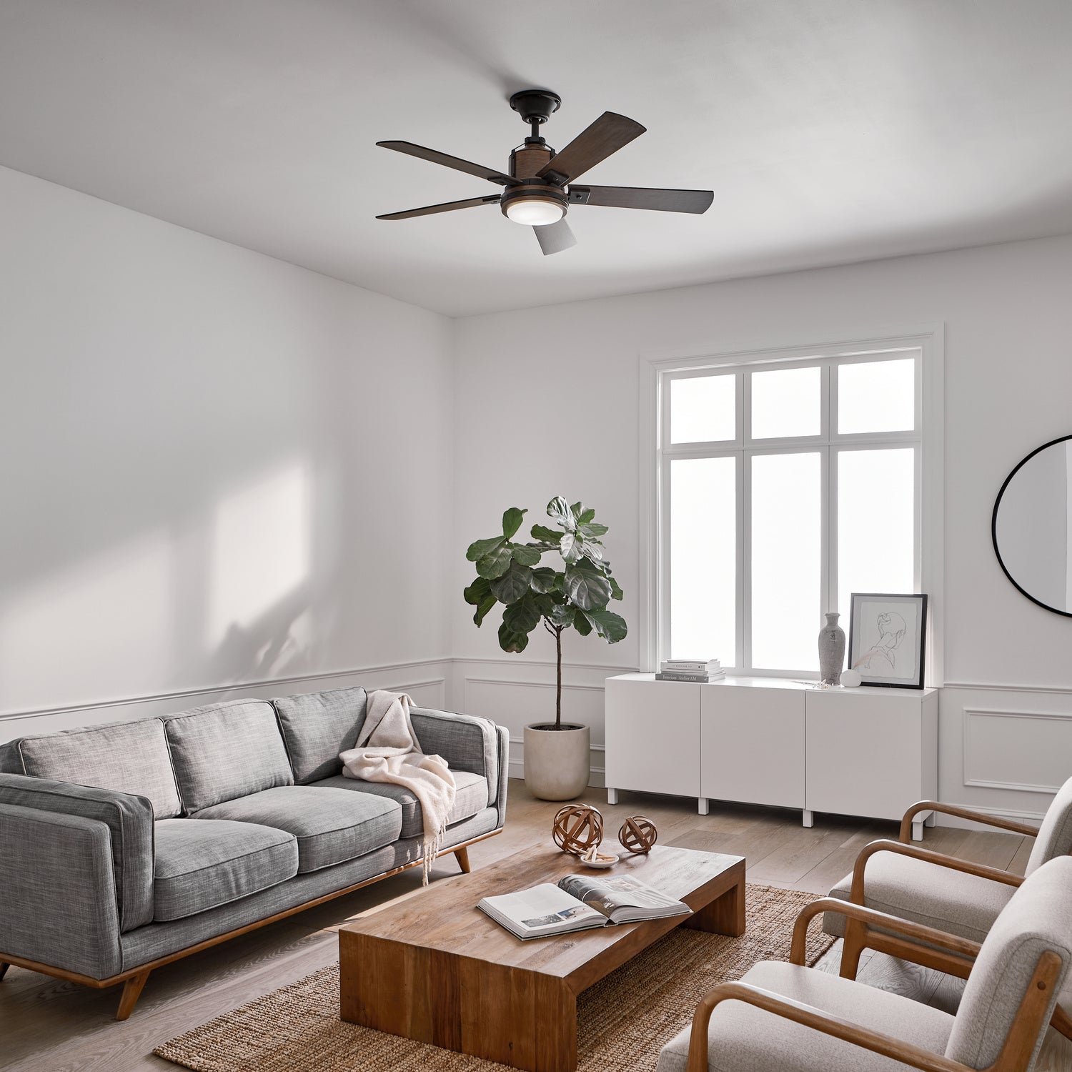 Kichler - 300052DBK - 52"Ceiling Fan - Colerne - Distressed Black