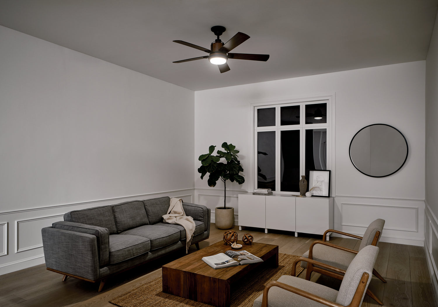 Kichler - 300052DBK - 52"Ceiling Fan - Colerne - Distressed Black