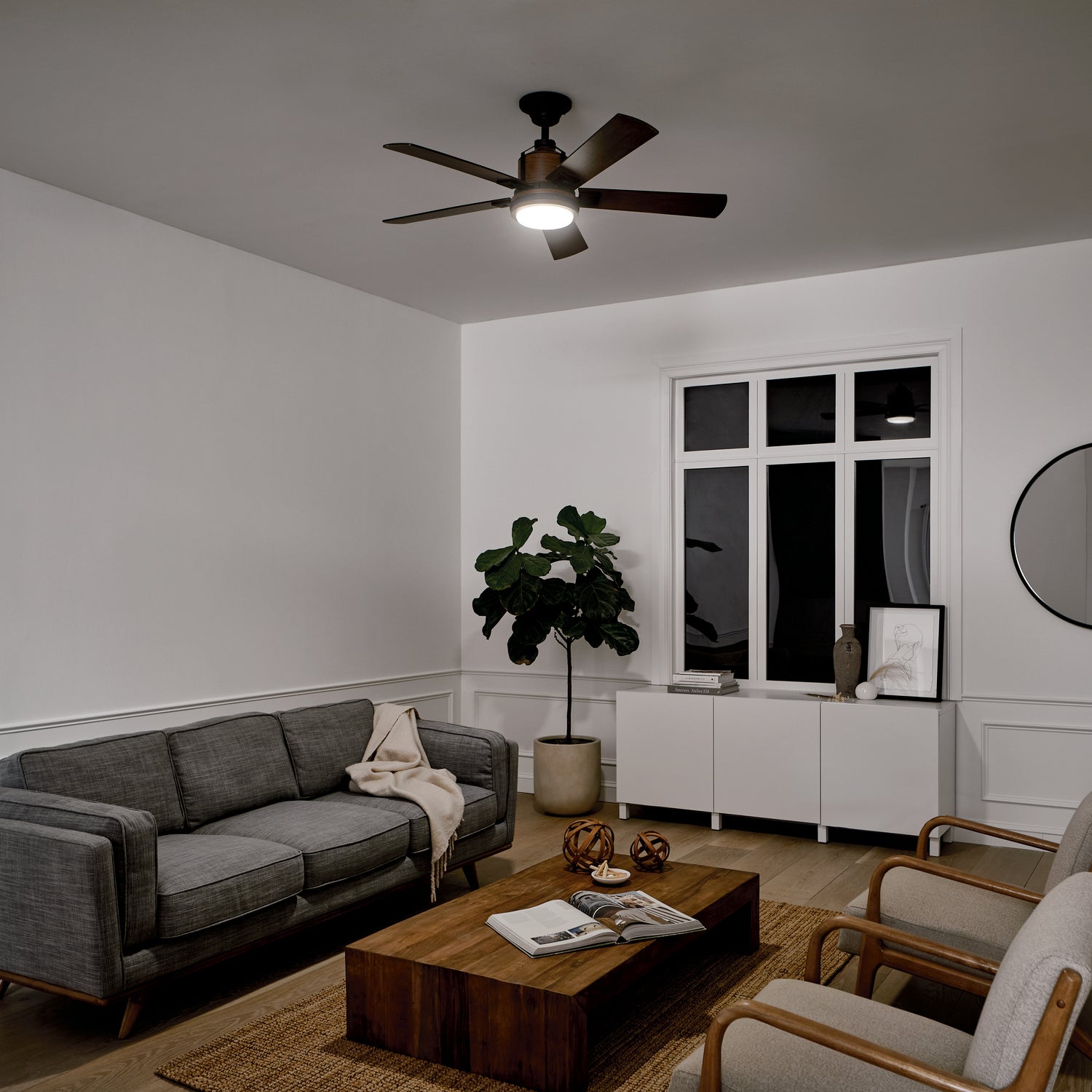 Kichler - 300052DBK - 52"Ceiling Fan - Colerne - Distressed Black