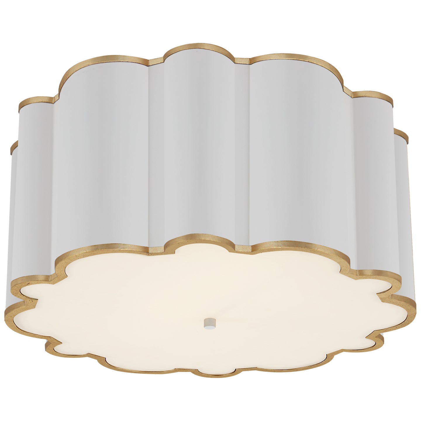 Visual Comfort Signature - AH 4021WHT/G-FA - Four Light Flush Mount - Markos - White with Gild