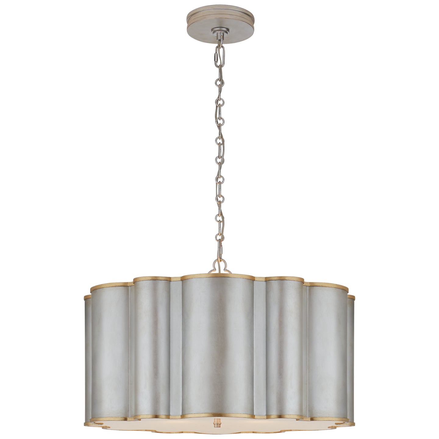 Visual Comfort Signature - AH 5215BSL/G-FA - Four Light Pendant - Markos - Burnished Silver Leaf with Gild