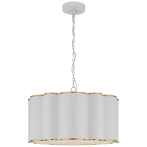 Visual Comfort Signature - AH 5215WHT/G-FA - Four Light Pendant - Markos - White with Gild