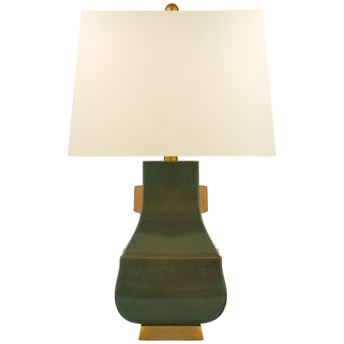 Visual Comfort Signature - CHA 8694OSG/BG-PL - One Light Table Lamp - Kang Jug - Oslo Green with Burnt Gold