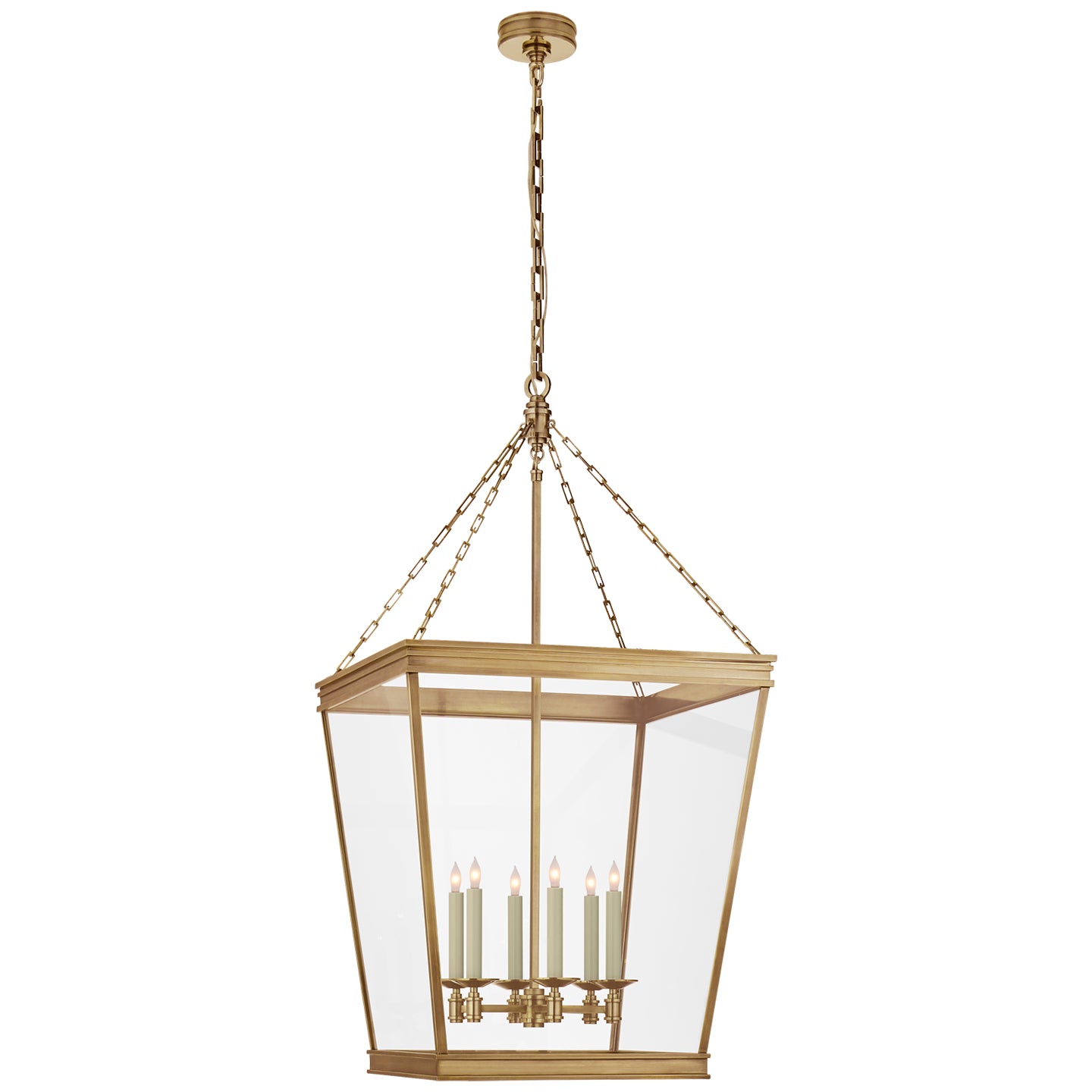 Visual Comfort Signature - CHC 5612AB-CG - Six Light Lantern - Launceton - Antique-Burnished Brass