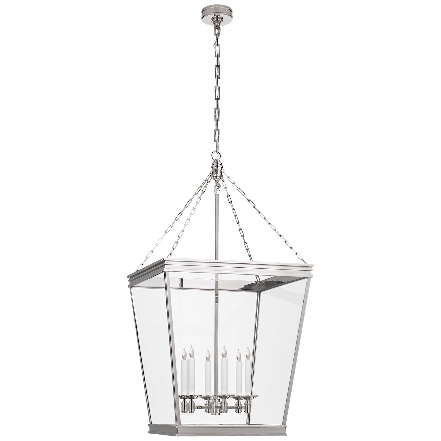 Visual Comfort Signature - CHC 5612PN-CG - Six Light Lantern - Launceton - Polished Nickel