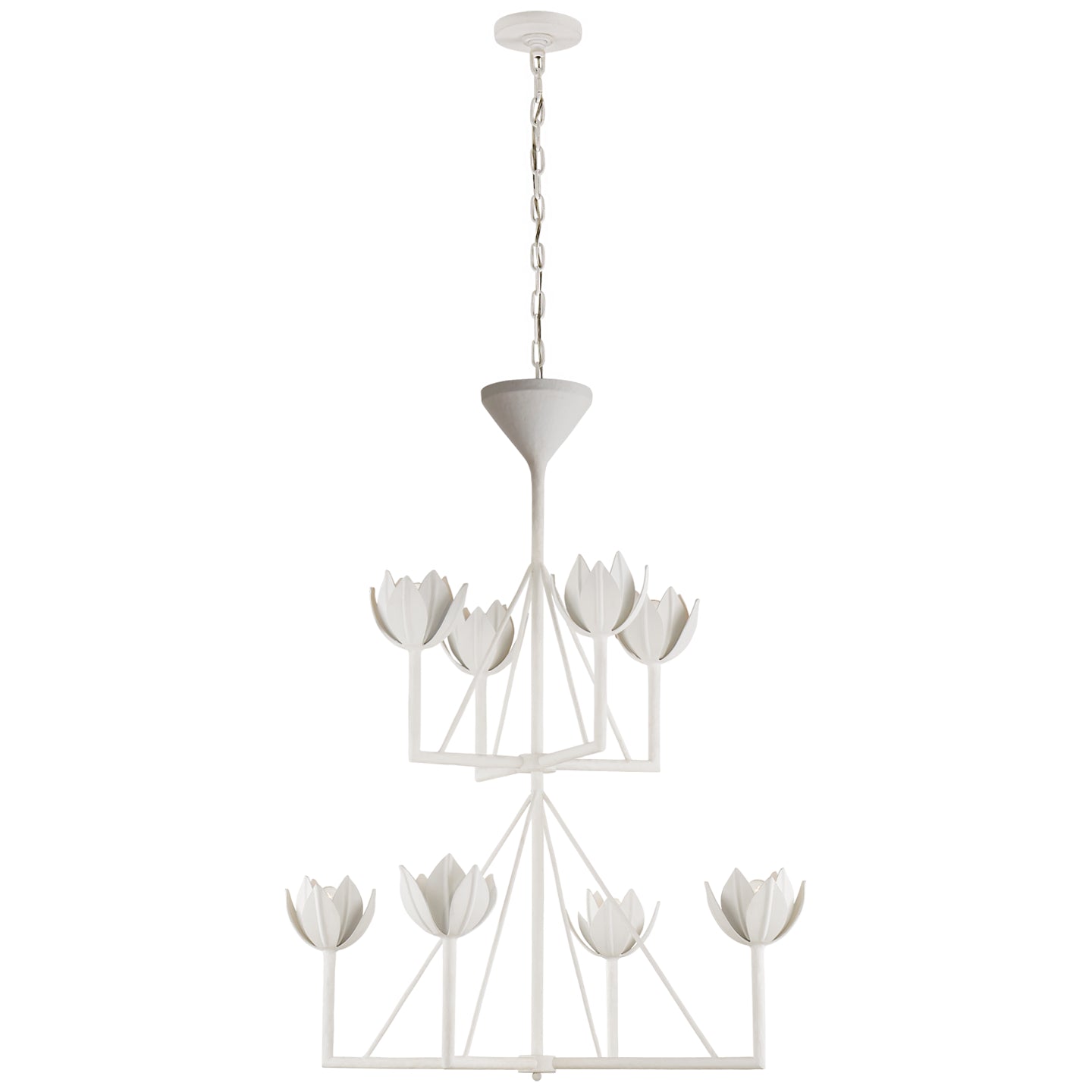 Visual Comfort Signature - JN 5005PW - Eight Light Chandelier - Alberto - Plaster White