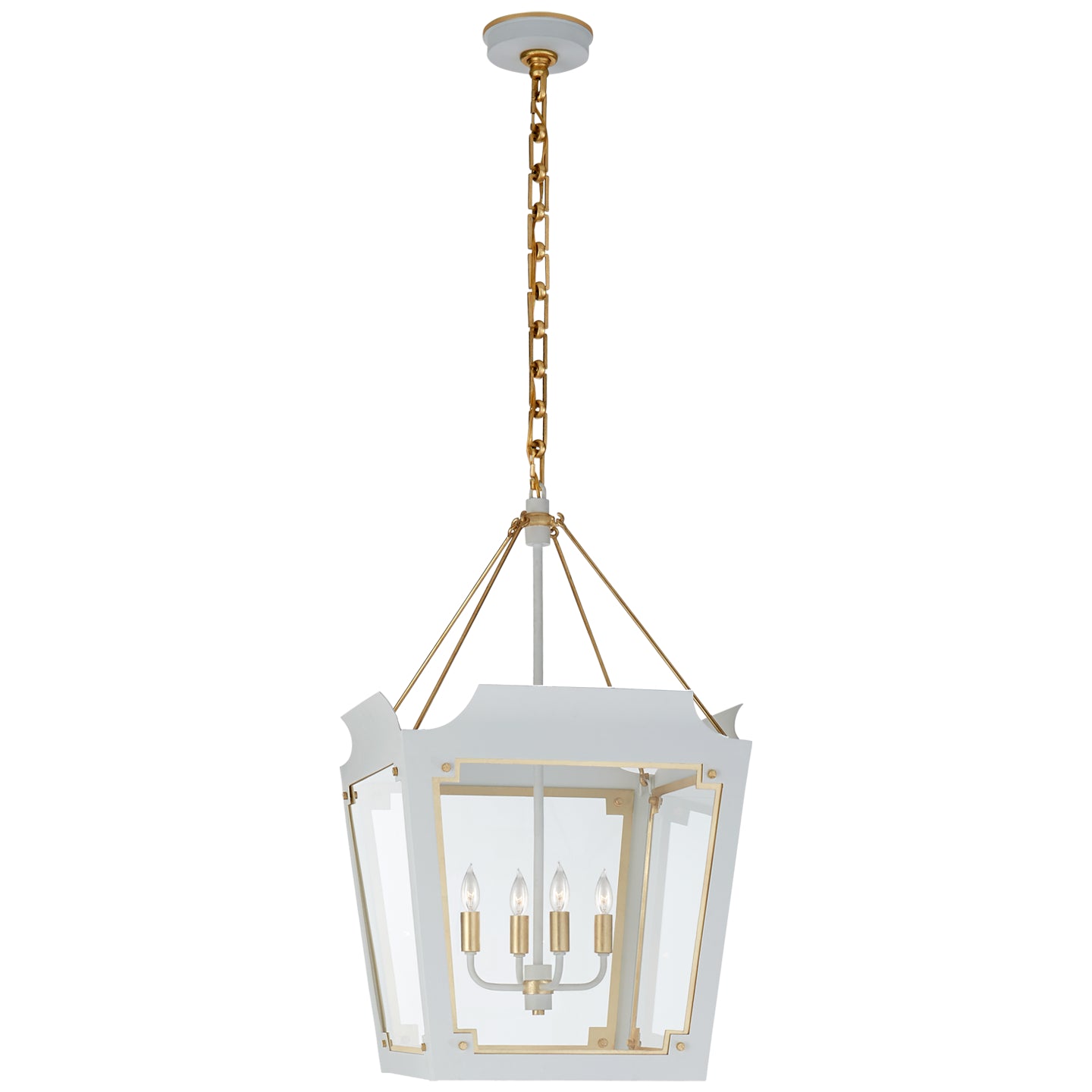 Visual Comfort Signature - JN 5020SW/G-CG - Four Light Lantern - Caddo - Soft White with Gild