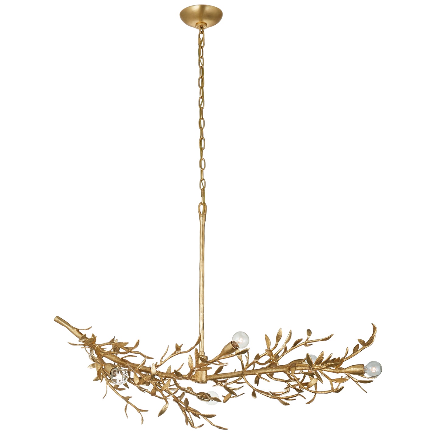 Visual Comfort Signature - JN 5070AGL - Six Light Chandelier - Mandeville - Antique Gold Leaf