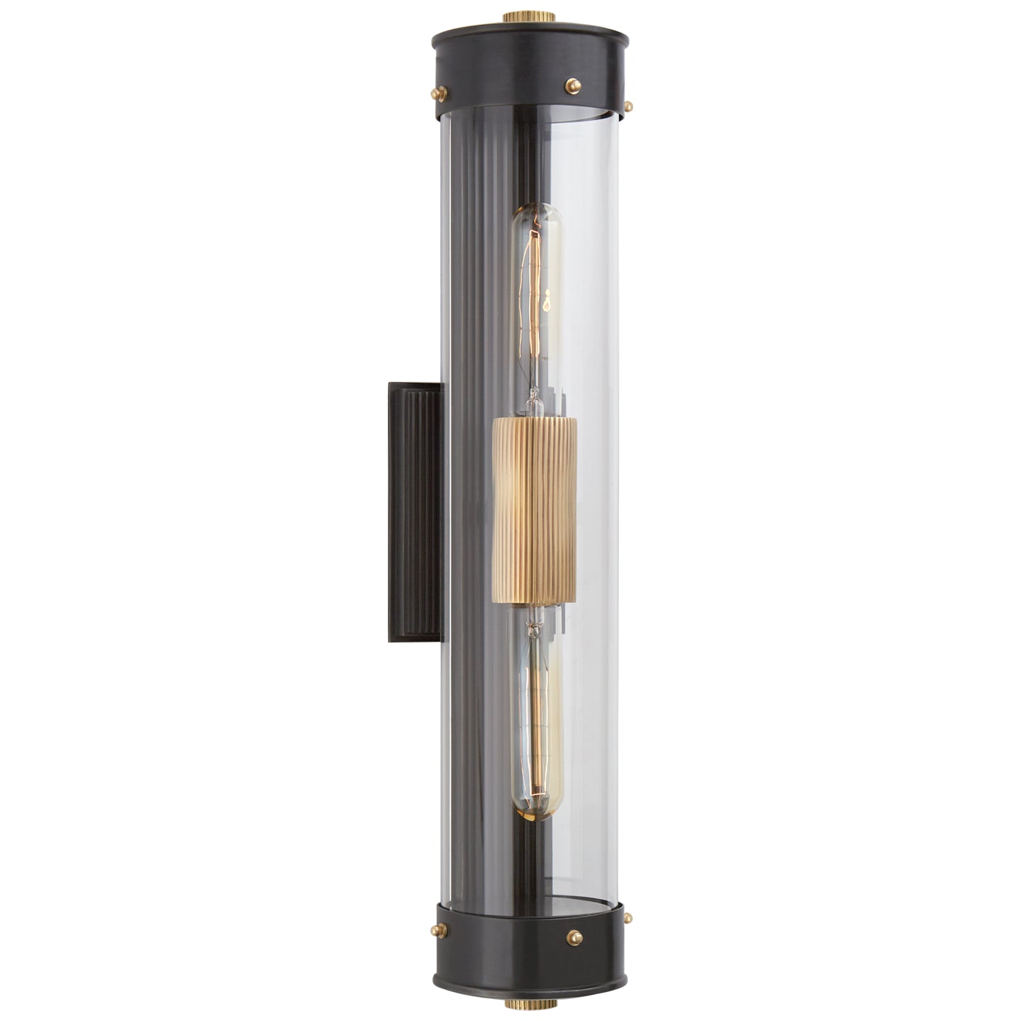 Visual Comfort Signature - TOB 2318BZ/HAB-CG - Two Light Bath Sconce - Marais - Bronze with Antique Brass