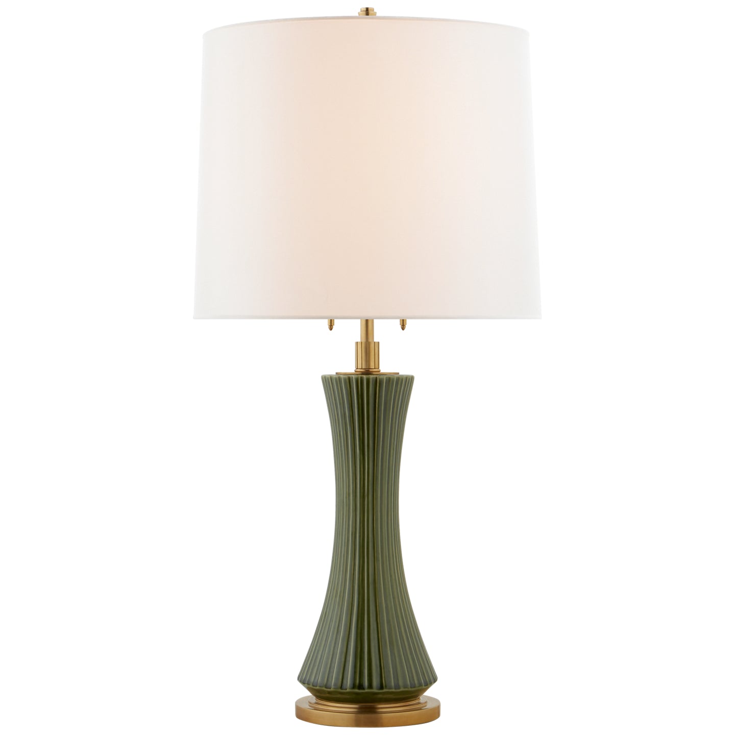 Visual Comfort Signature - TOB 3655EMG-L - Two Light Table Lamp - Elena - Emerald Green