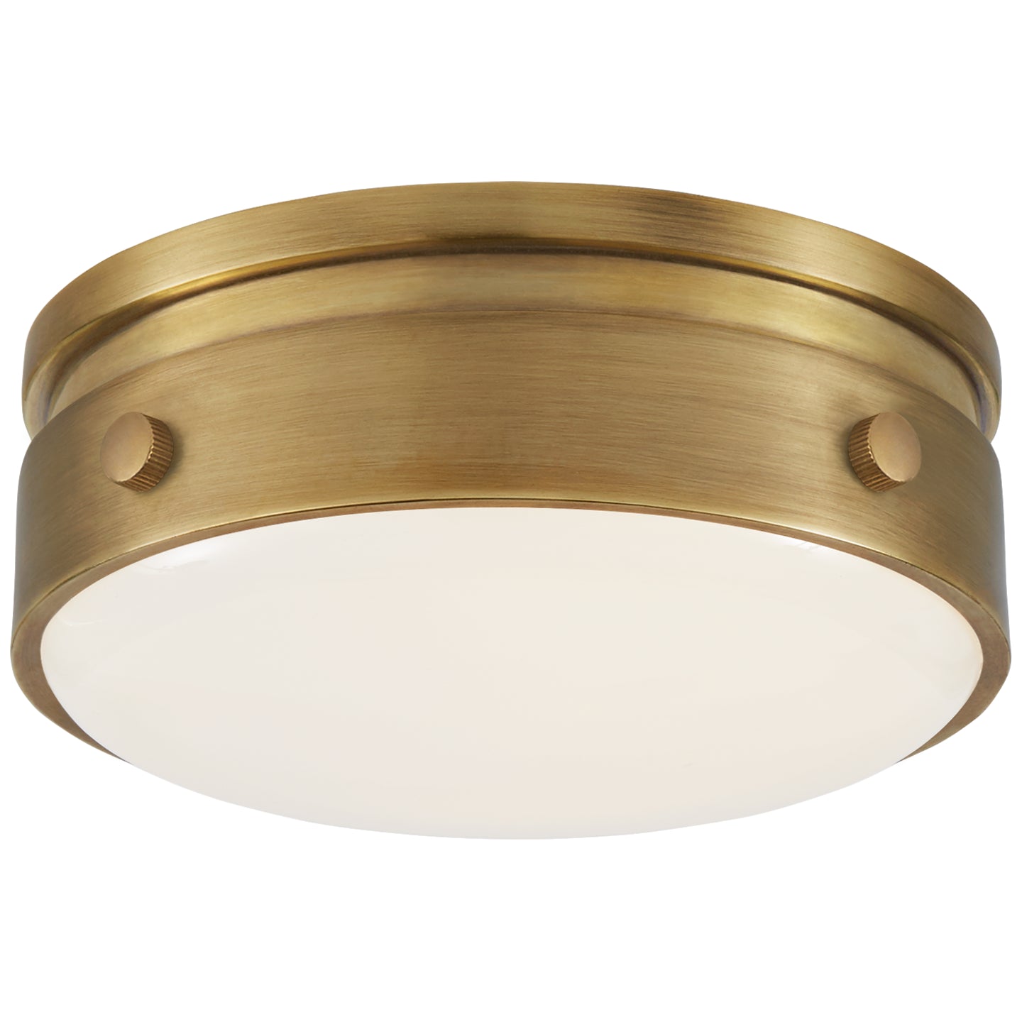 Visual Comfort Signature - TOB 4062HAB-WG - LED Flush Mount - Hicks - Hand-Rubbed Antique Brass