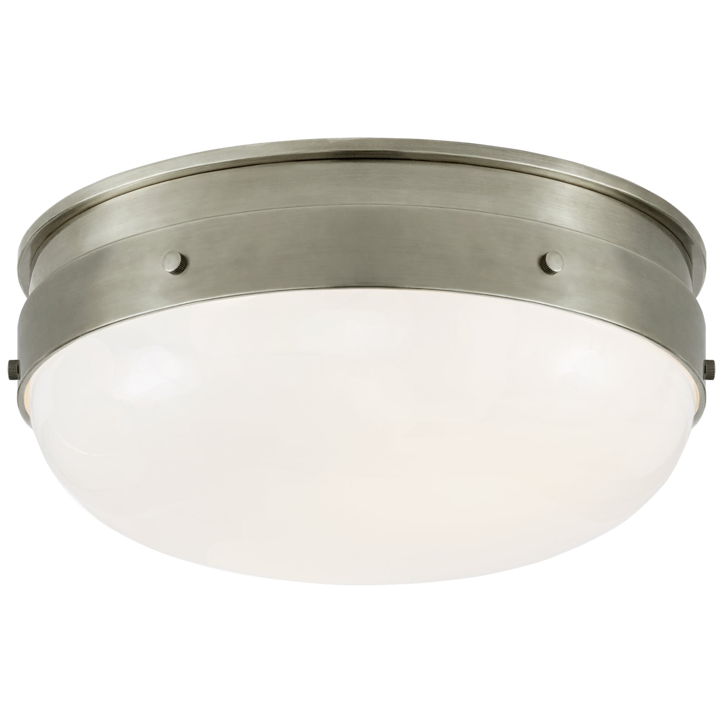 Visual Comfort Signature - TOB 4063AN-WG - Two Light Flush Mount - Hicks - Antique Nickel