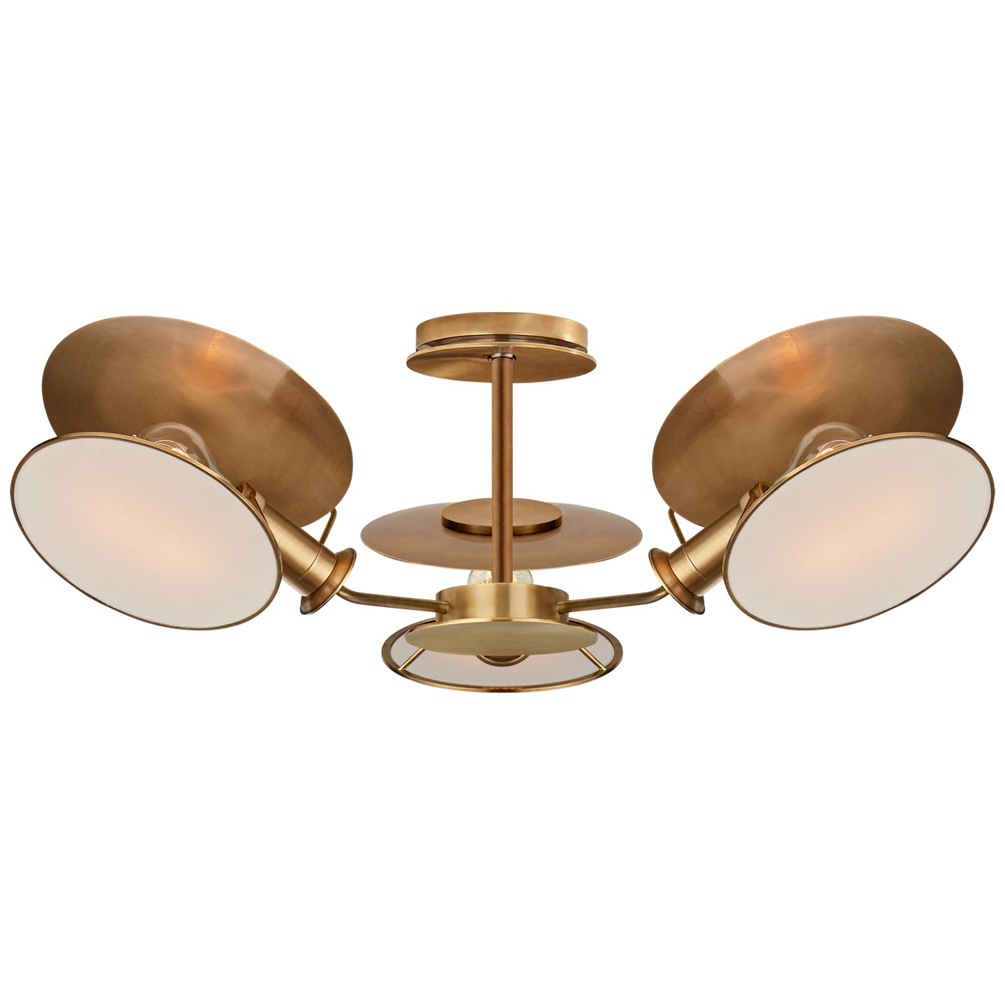 Visual Comfort Signature - TOB 4290HAB-L - Three Light Semi-Flush Mount - Osiris - Hand-Rubbed Antique Brass