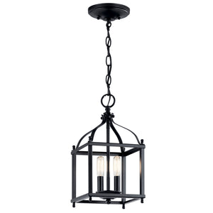 Kichler - 42565BK - Two Light Foyer Pendant Convertible - Larkin - Black