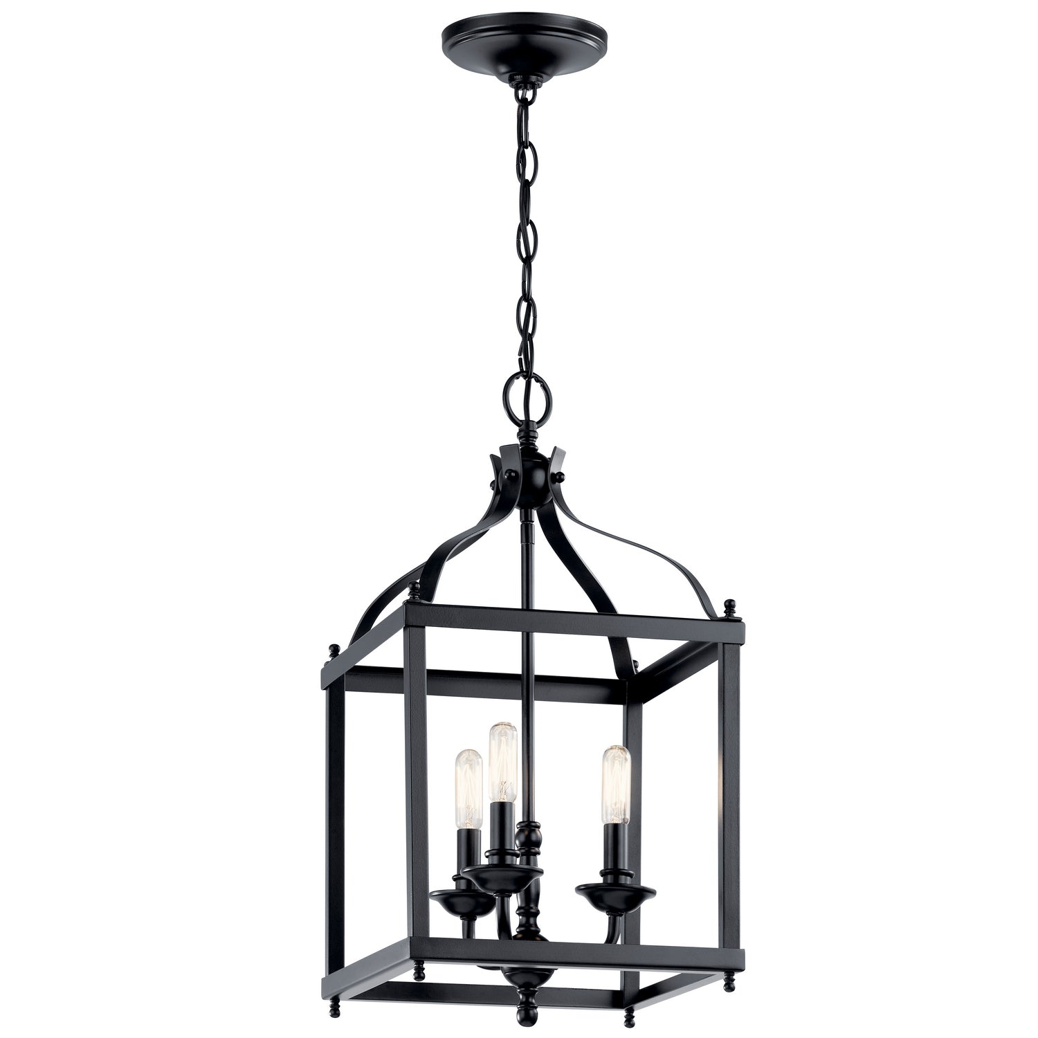 Kichler - 42566BK - Three Light Foyer Pendant - Larkin - Black