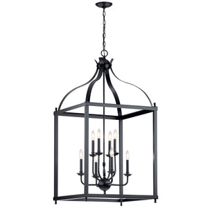 Kichler - 42591BK - Eight Light Foyer Pendant - Larkin - Black