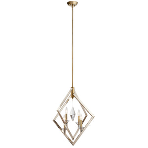 Kichler - 43051PN - Four Light Pendant - Layan - Polished Nickel