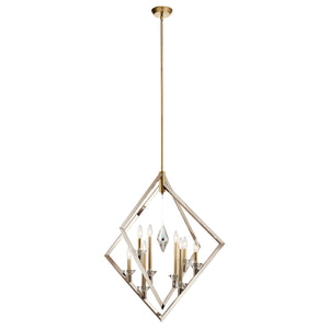 Kichler - 43052PN - Eight Light Foyer Pendant - Layan - Polished Nickel