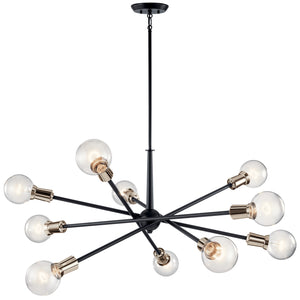 Kichler - 43119BK - Ten Light Chandelier - Armstrong - Black