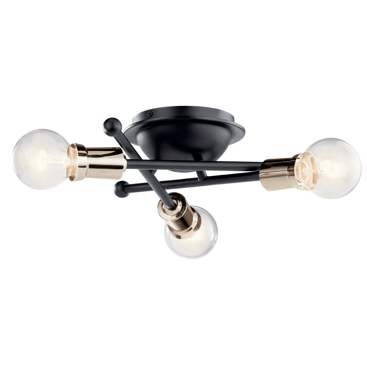 Kichler - 43196BK - Three Light Flush Mount - Armstrong - Black