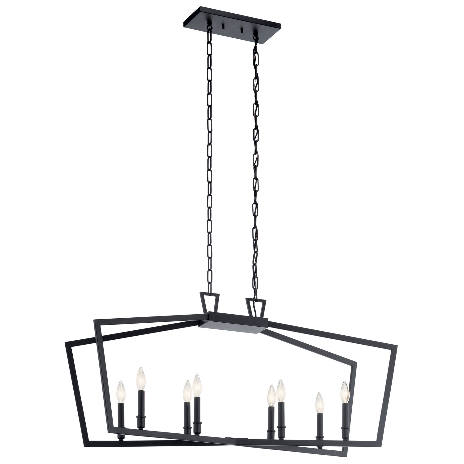 Kichler - 43494BK - Eight Light Linear Chandelier - Abbotswell - Black