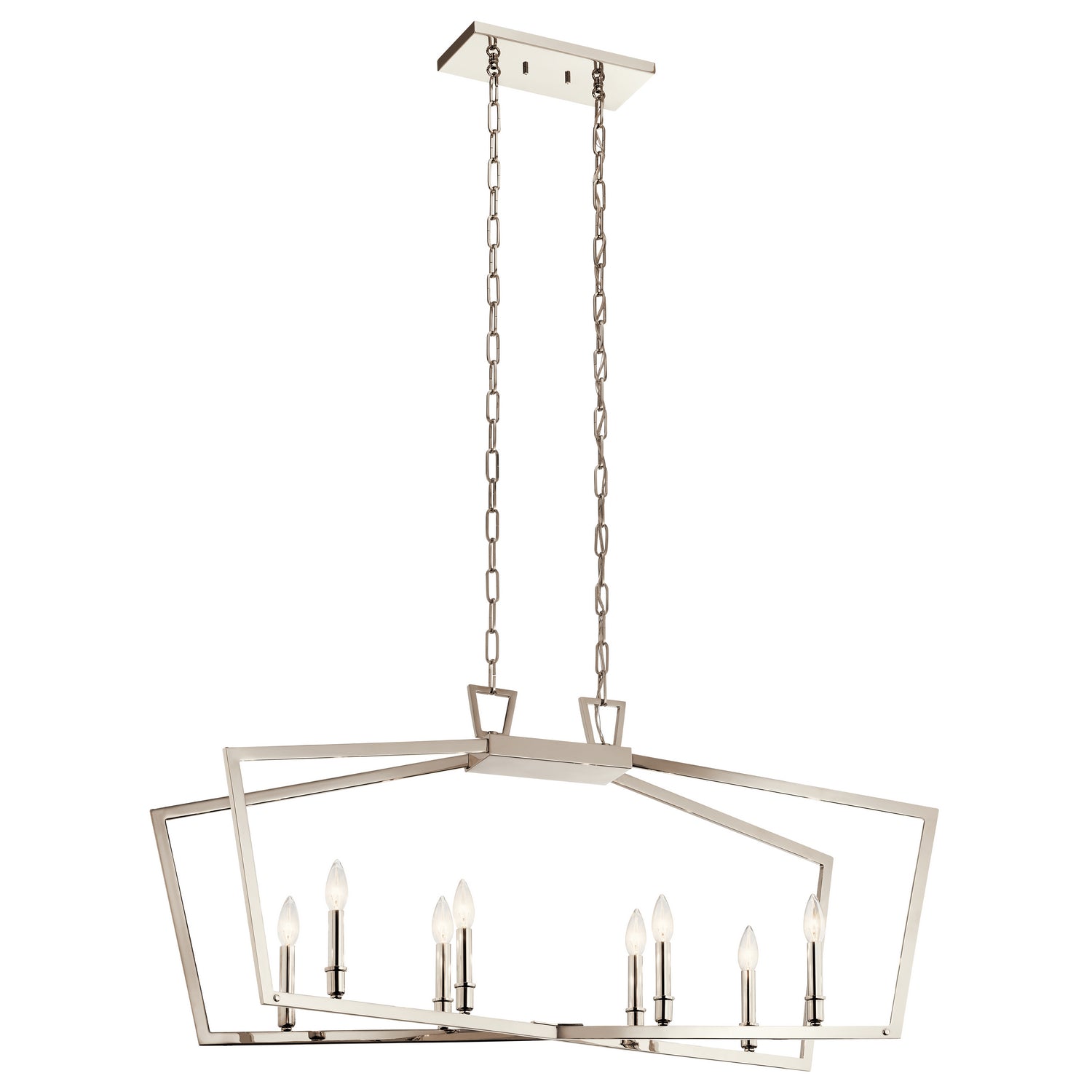 Kichler - 43494PN - Eight Light Linear Chandelier - Abbotswell - Polished Nickel