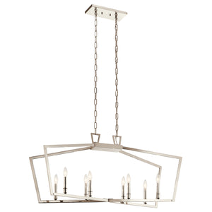 Kichler - 43494PN - Eight Light Linear Chandelier - Abbotswell - Polished Nickel