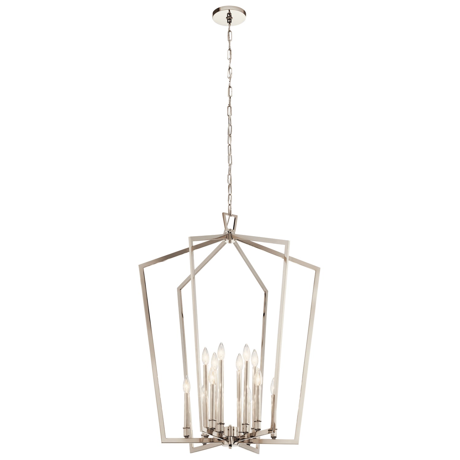 Kichler - 43496PN - 12 Light Foyer Pendant - Abbotswell - Polished Nickel