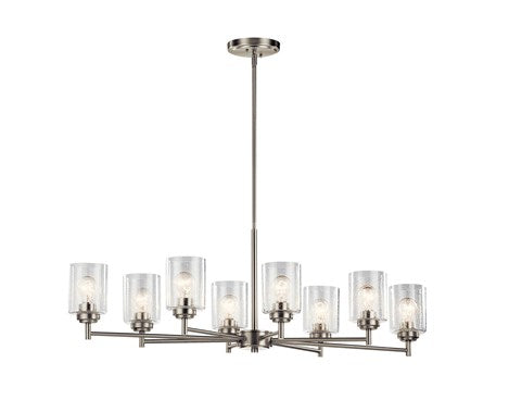 Kichler - 44035NI - Eight Light Chandelier - Winslow - Brushed Nickel