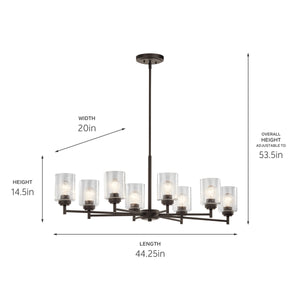 Kichler - 44035OZ - Eight Light Chandelier - Winslow - Olde Bronze