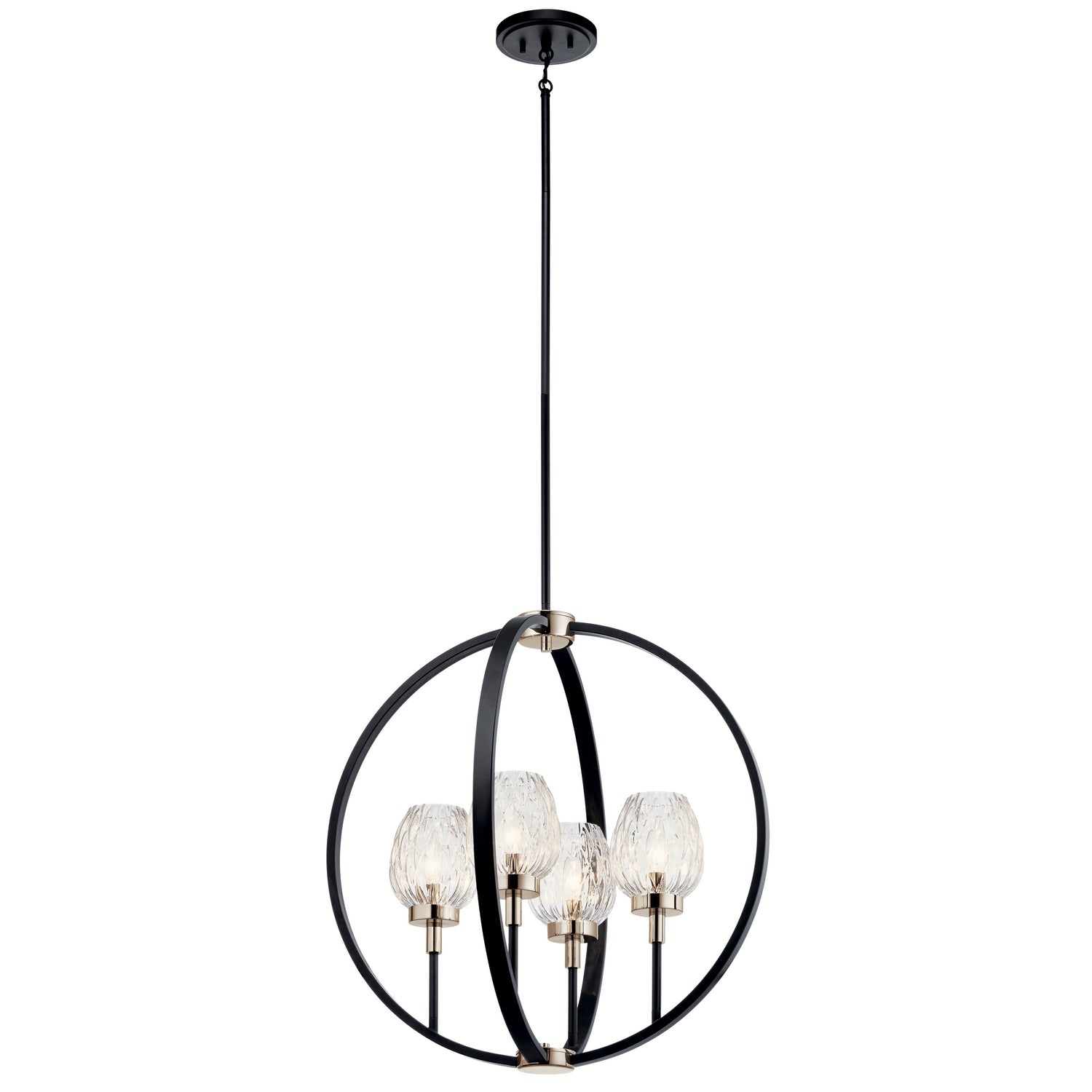 Kichler - 44239BK - Four Light Chandelier - Moyra - Black