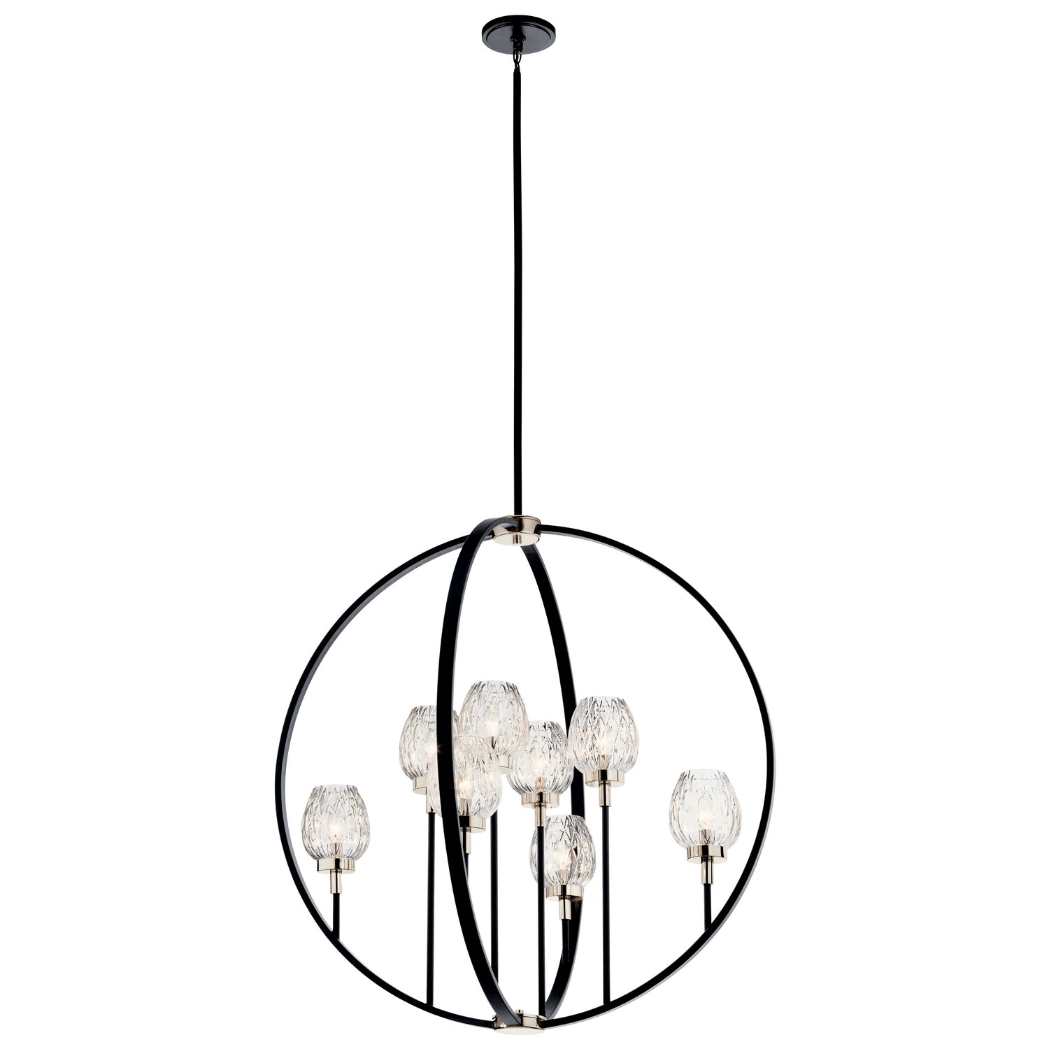 Kichler - 44240BK - Eight Light Chandelier - Moyra - Black