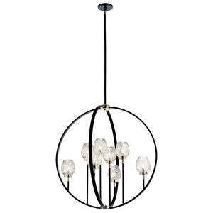 Kichler - 44240BK - Eight Light Chandelier - Moyra - Black