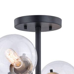 Vaxcel - C0194 - Four Light Semi Flush Mount - Orbit - Muted Brass and Oil Rubbed Bronze