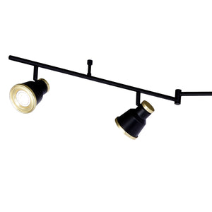 Vaxcel - C0209 - LED Swing Directional Ceiling Light - Fairhaven - Textured Black and Natural Brass