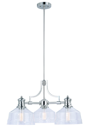 Vaxcel - H0220 - Three Light Chandelier - Beloit - Satin Nickel