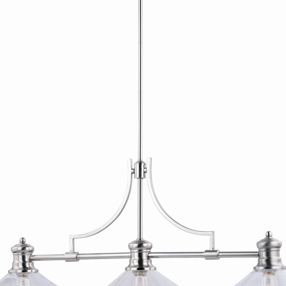 Vaxcel - H0221 - Three Light Linear Chandelier - Beloit - Satin Nickel