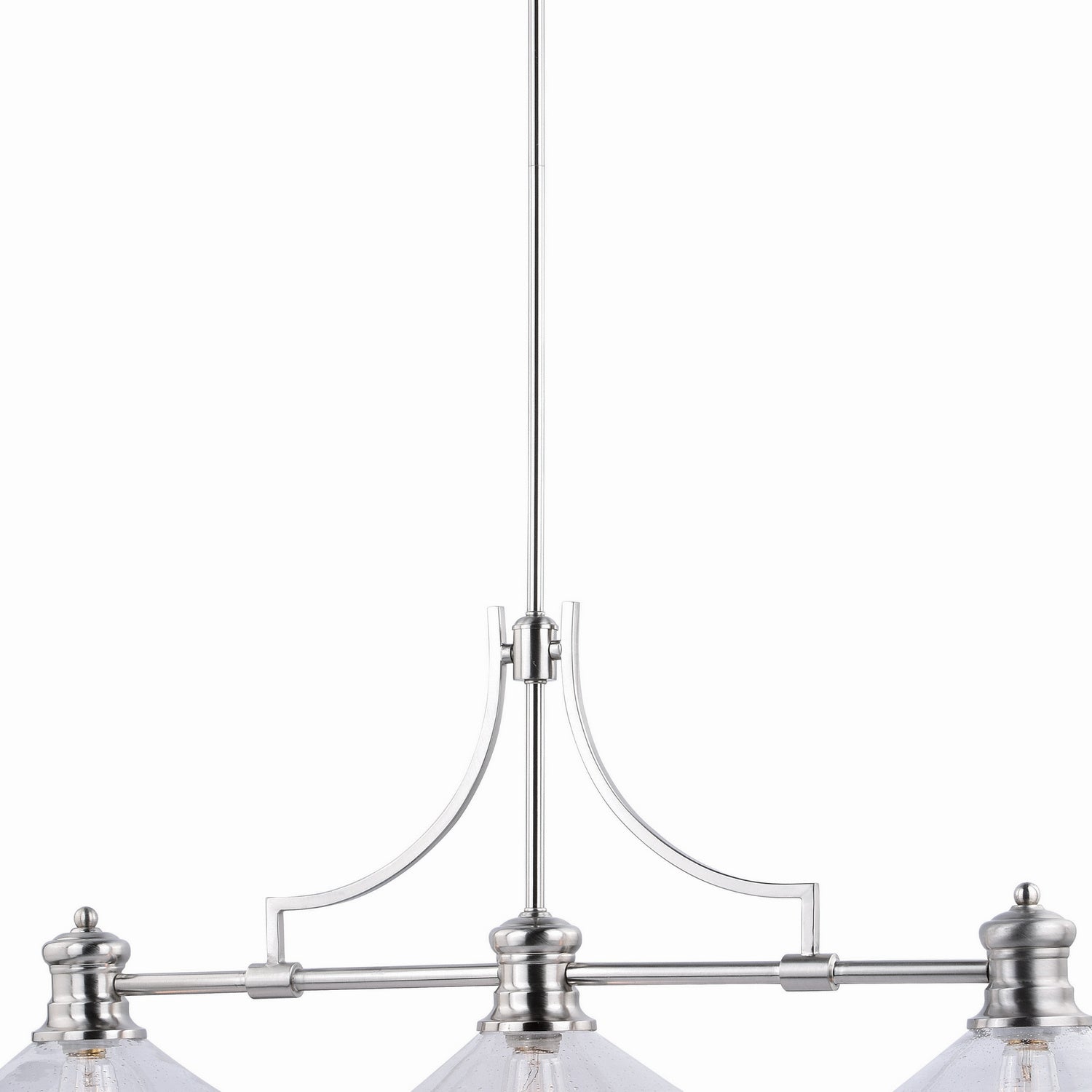 Vaxcel - H0221 - Three Light Linear Chandelier - Beloit - Satin Nickel