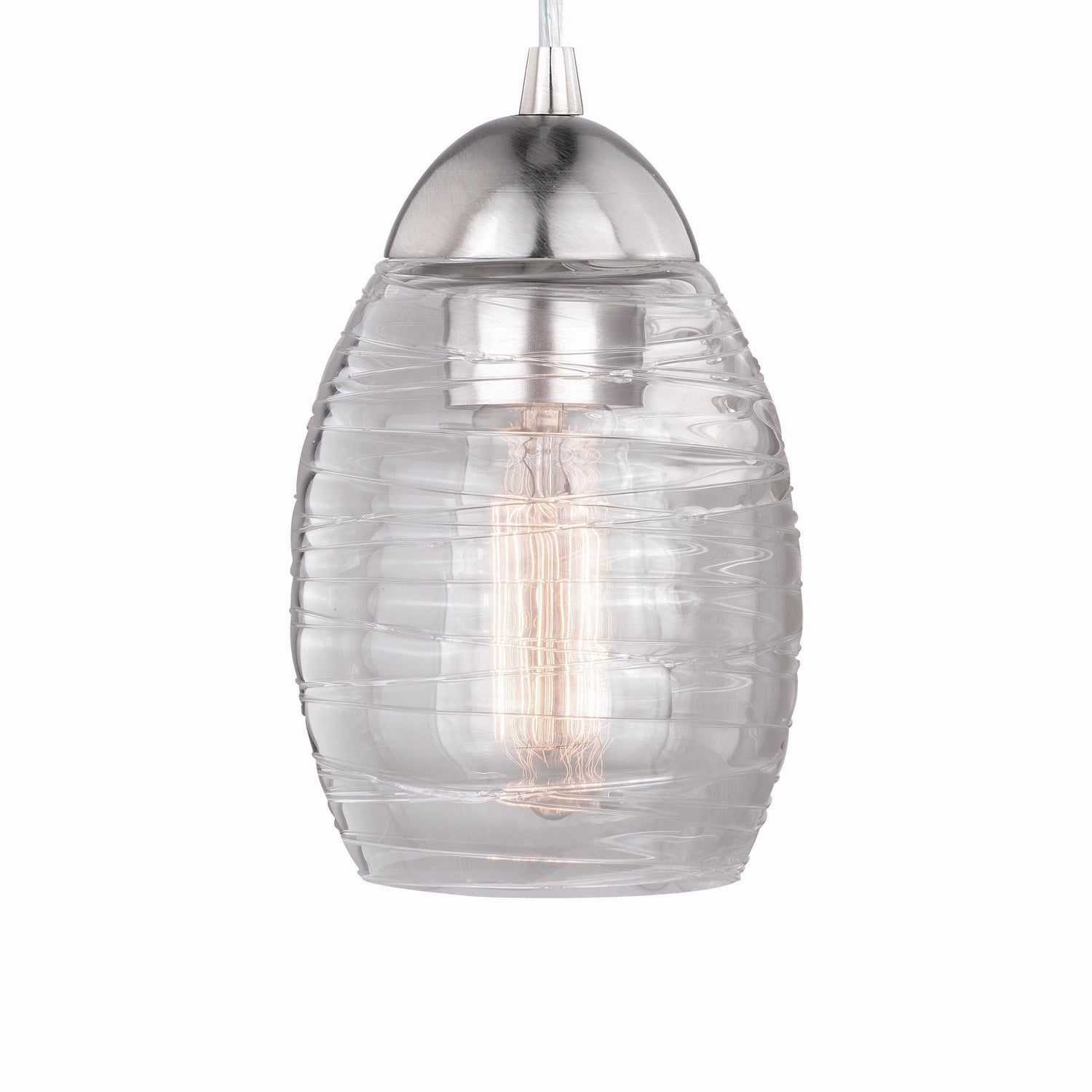 Vaxcel - P0271 - One Light Mini Pendant - Isley - Satin Nickel