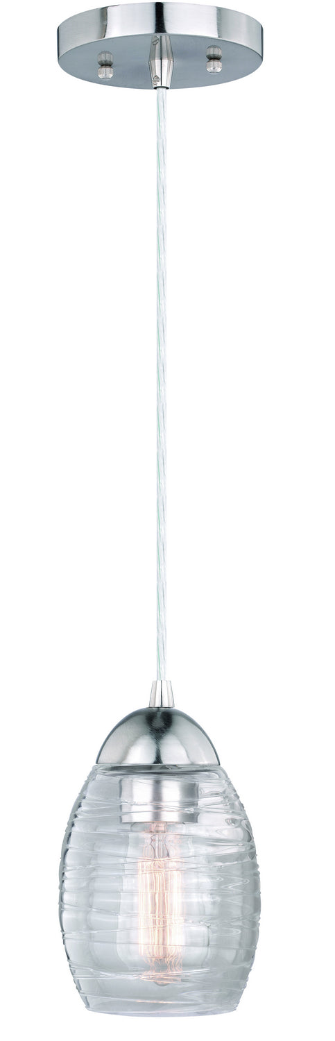 Vaxcel - P0271 - One Light Mini Pendant - Isley - Satin Nickel