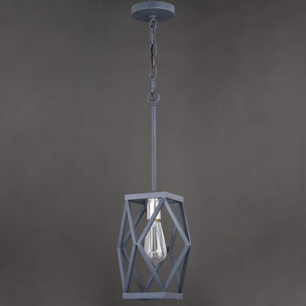 Vaxcel - P0282 - One Light Mini Pendant - Hailey - Black Graphite/Satin Nickel