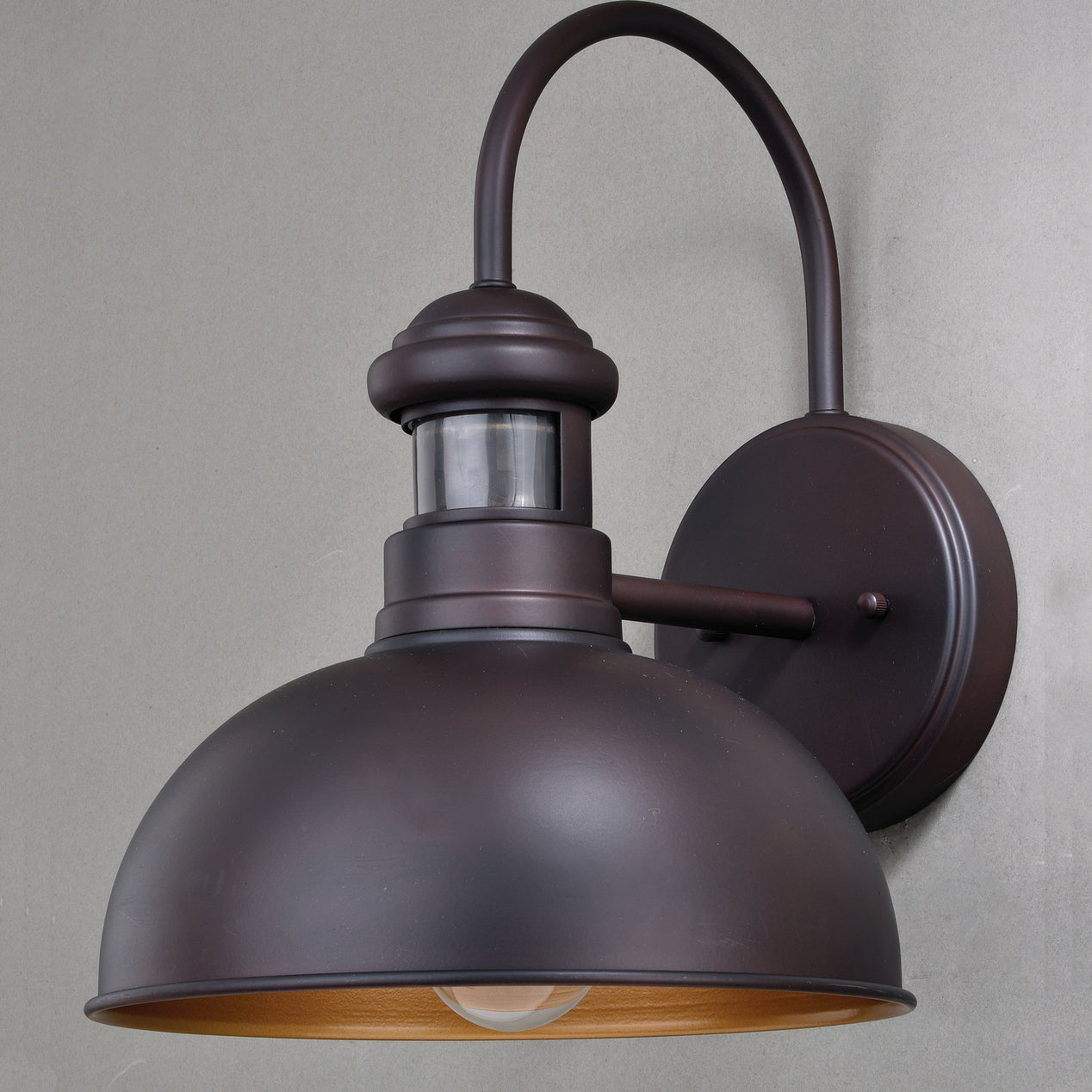 Vaxcel - T0385 - One Light Motion Sensor Outdoor Wall Light - Franklin - Oil Burnished Bronze and Light Gold