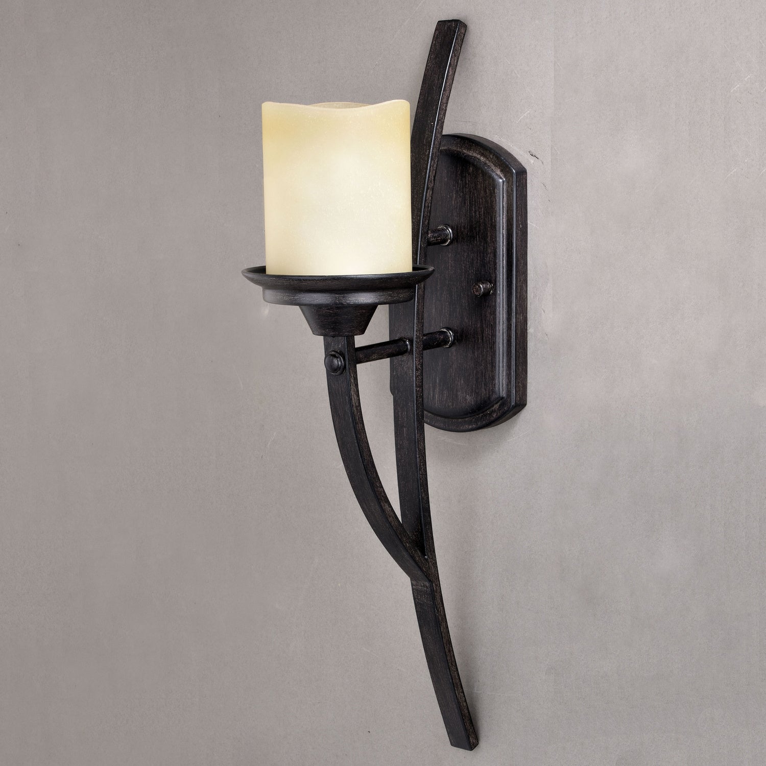 Vaxcel - W0300 - One Light Wall Sconce - Halifax - Black Walnut