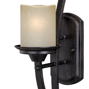 Vaxcel - W0300 - One Light Wall Sconce - Halifax - Black Walnut