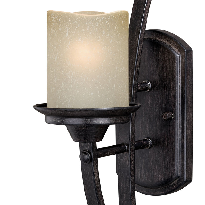 Vaxcel - W0300 - One Light Wall Sconce - Halifax - Black Walnut